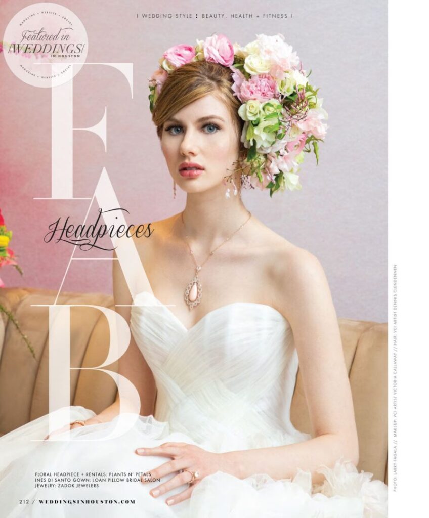 A model featured in Wedding Houston & picks VCI Artists for hairstyle & makeup