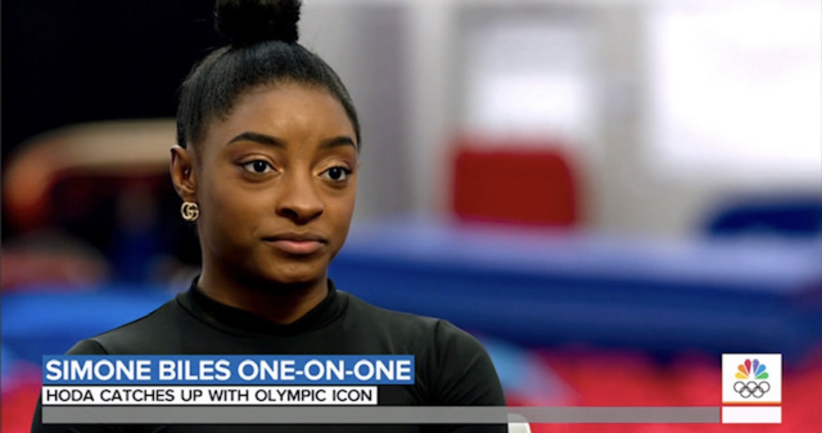 Simone Biles styled by VCI Artists for an NBC News Interview
