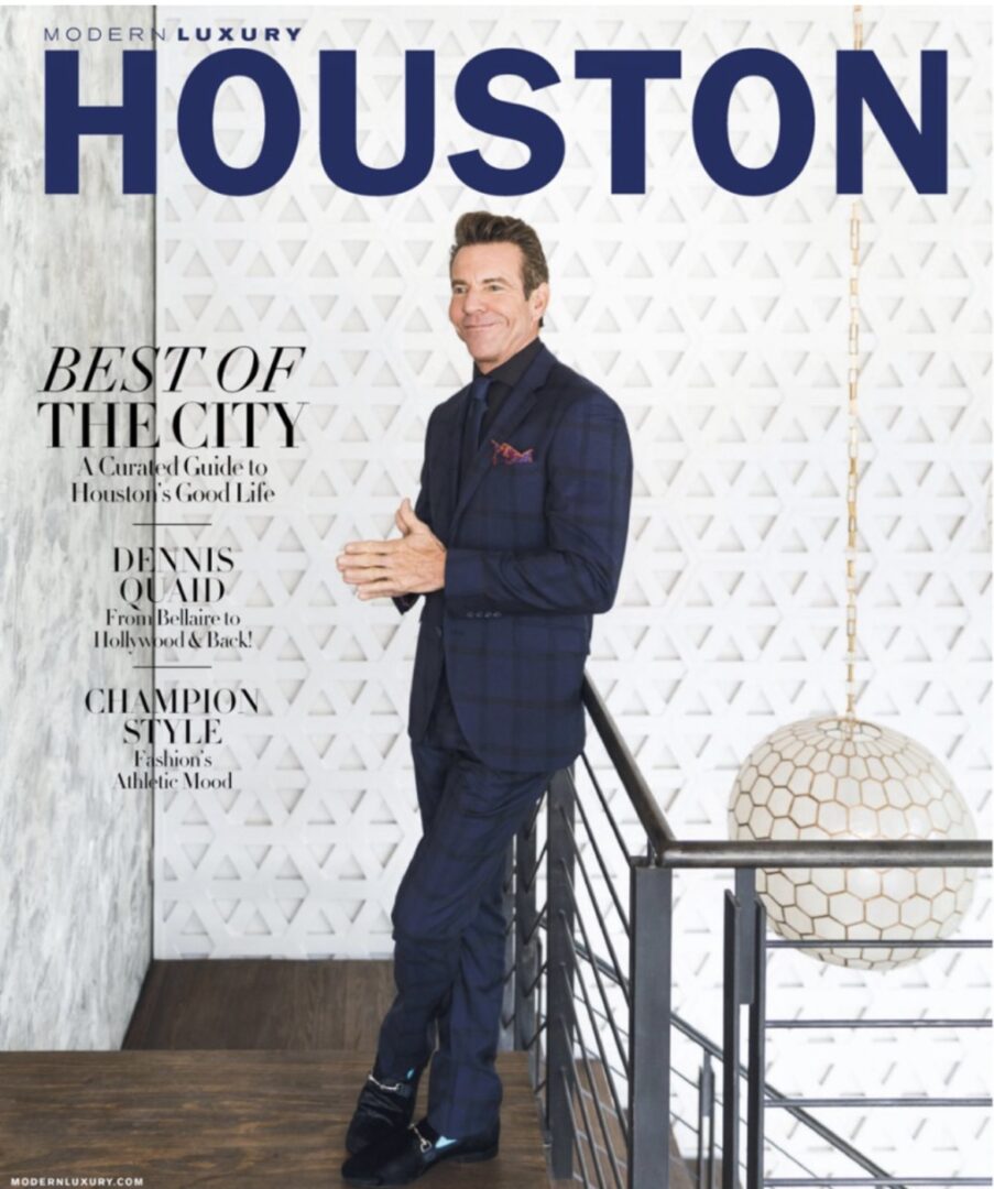 VCI Artists style Dennis Quaid for cover photo of Modern Luxury Houston magazine